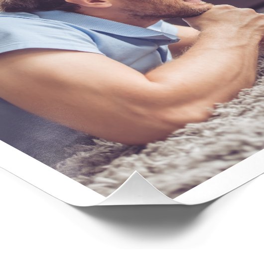 Beste papa ooit - 4 fotocollage gelukkige vaders d perfect poster (Hoek)