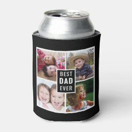 Beste papa ooit 4 fotocollage gepersonaliseerd zwa blikjeskoeler