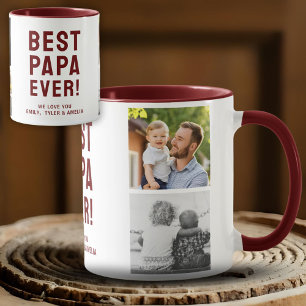 Beste Papa ooit 4 fotocollage Mok