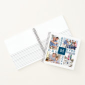 Beste papa ooit 4 fotocollage monogram notitieboek (Binnen)