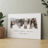 Beste Papa ooit 4 Fotocollage voor papa of opa Canvas Afdruk