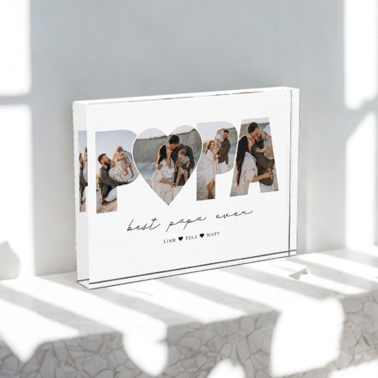 Beste Papa ooit 4 Fotocollage voor papa of opa Fotoblokken