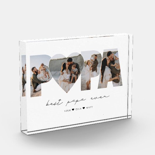 Beste Papa ooit 4 Fotocollage voor papa of opa Fotoblokken (Links)