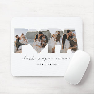 Beste Papa ooit 4 Fotocollage voor papa of opa Muismat