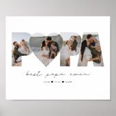 Beste Papa ooit 4 Fotocollage voor papa of opa Poster (Voorkant)