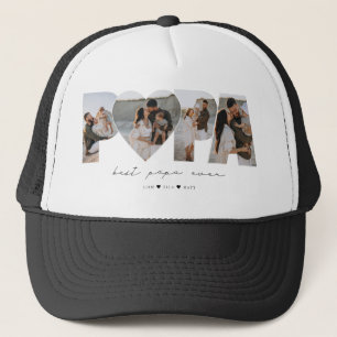 Beste Papa ooit 4 Fotocollage voor papa of opa Trucker Pet
