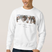 Beste Papa ooit 4 Fotocollage voor papa of opa Trui (Voorkant)