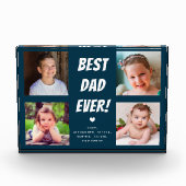 Beste papa ooit 4 foto's Familie fotoblok (Voorkant)