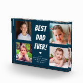 Beste papa ooit 4 foto's Familie fotoblok (Rechts)