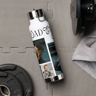 Beste papa ooit 4 foto's moderne vadersdaggeschenk waterfles