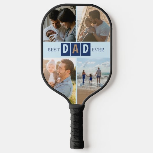 Beste Papa Ooit 4 Foto's Pickleball Paddle (Voorkant)