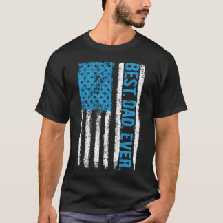 Beste papa ooit 4th van juli Amerikaanse vlag USA T-shirt