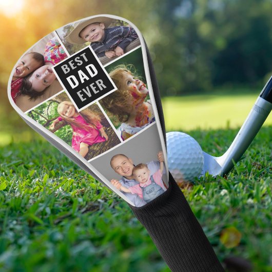 Beste papa ooit 5 familie foto collage golfheadcover