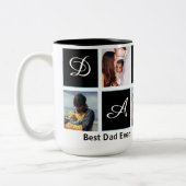 Beste papa ooit 5 foto gepersonaliseerde mok (Links)