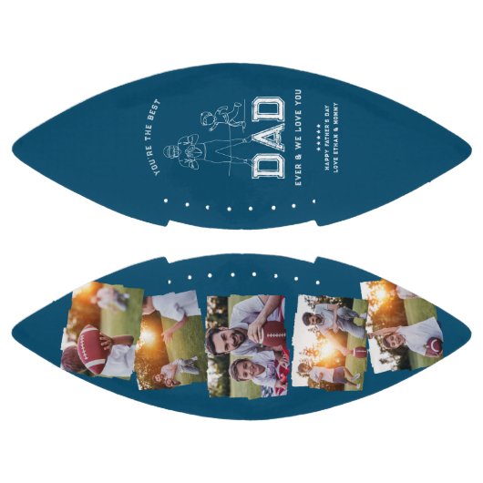 Beste papa ooit | 5 Foto Vaderdag American Football (Panelen)