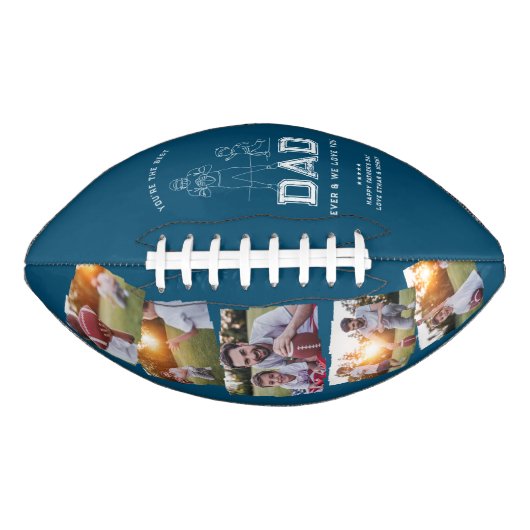 Beste papa ooit | 5 Foto Vaderdag American Football (Voorkant)