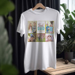 Beste papa ooit 5 fotocollage t-shirt<br><div class="desc">Custom foto T-shirt voor de beste vader ooit! De fotosjabloon is ingesteld voor u om 5 van uw favoriete familie-afbeeldingen toe te voegen die de formulering "Beste papa ooit" lijsten. Handig gepersonaliseerd cadeau voor je vader voor vaderdag,  een verjaardag of gewoon omdat hij de beste vader ooit is!</div>