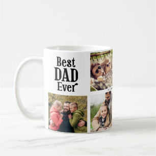 Beste papa ooit 6 foto collage modern koffiemok