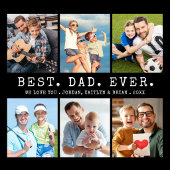 BESTE PAPA Ooit 6 Foto Collage T-shirt