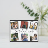 Beste Papa Ooit 6 Foto Instagram Collage Briefkaart (Staand voorkant)