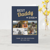 Beste Papa Ooit 6 Foto Vaderdag Kaart (Gele Bloem)