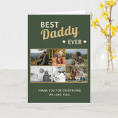 Beste Papa Ooit 6 Foto Vaderdag Kaart (Gele Bloem)