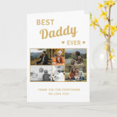 Beste Papa Ooit 6 Foto Vaderdag Kaart (Gele Bloem)