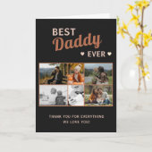 Beste Papa Ooit 6 Foto Vaderdag Kaart (Gele Bloem)