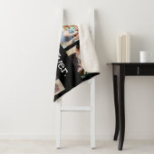 Beste papa ooit 6 fotocollage in zwart-wit sherpa deken (In situ)