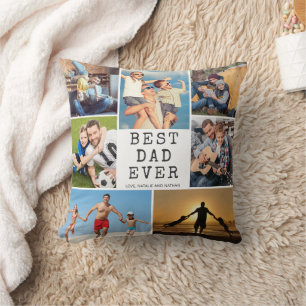 BESTE PAPA Ooit 7 Foto's Aangepaste Kleur Kussen
