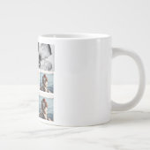 Beste papa ooit 8 foto aangepaste gepersonaliseerd grote koffiekop (Rechts)