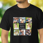 BESTE PAPA Ooit 8 Foto Collage T-shirt