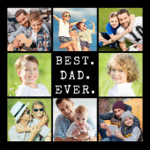BESTE PAPA Ooit 8 Foto Collage T-shirt