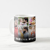 Beste Papa Ooit 8 Foto Collage Vaderdag Koffiemok (Voorkant links)