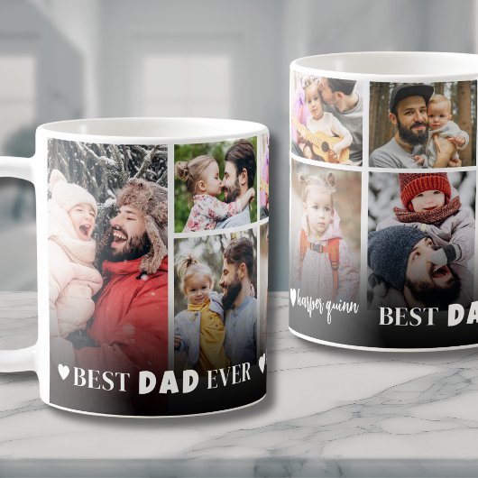 Beste Papa Ooit 8 Foto Collage Vaderdag Koffiemok