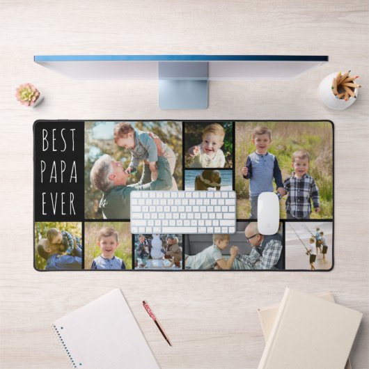 Beste Papa Ooit 9 Foto Collage Bureaumat (Kantoor 1)