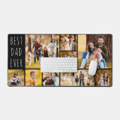 Beste papa ooit 9 foto collage bureaumat (Keyboard & Muis)
