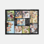 BESTE PAPA OOIT 9 Foto Collage Persoonlijk Fleece Deken (Voorkant (Horizontaal))