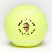 Beste papa ooit - aangepast bericht en foto tennisballen (Voorkant)