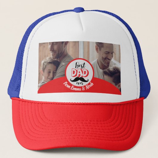 Beste papa ooit aangepast Vaderdag cadeau Trucker Pet (Voorkant)