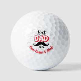 Beste papa ooit aangepast vadersdaggeschenk golfballen