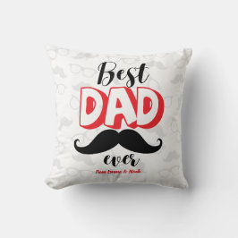 Beste papa ooit aangepast vadersdaggeschenk kussen