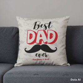 Beste papa ooit aangepast vadersdaggeschenk kussen