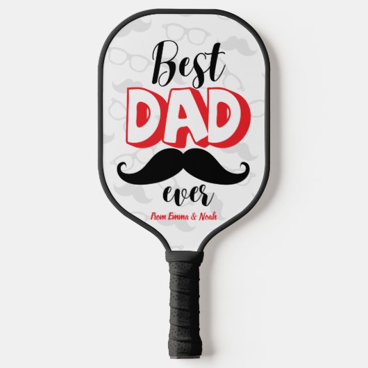 Beste papa ooit aangepast vadersdaggeschenk pickleball paddle (Voorkant)