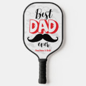 Beste papa ooit aangepast vadersdaggeschenk pickleball paddle (Achterkant)