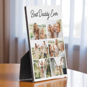 Beste papa ooit aangepaste 6 foto collage fotoplaat