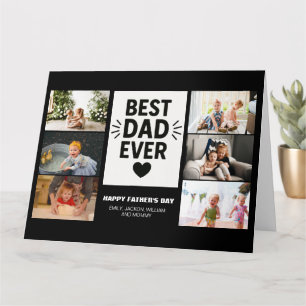 Beste papa ooit Aangepaste 6 foto collage  Kaart