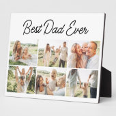 Beste papa ooit Aangepaste 6 foto collage modern Fotoplaat (Zijkant)
