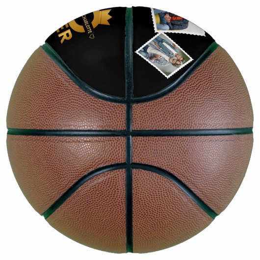 Beste papa ooit aangepaste familie foto, kindernaa basketbal (Rechts)