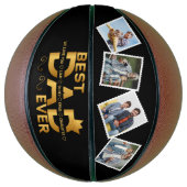 Beste papa ooit aangepaste familie foto, kindernaa basketbal (Verticaal)